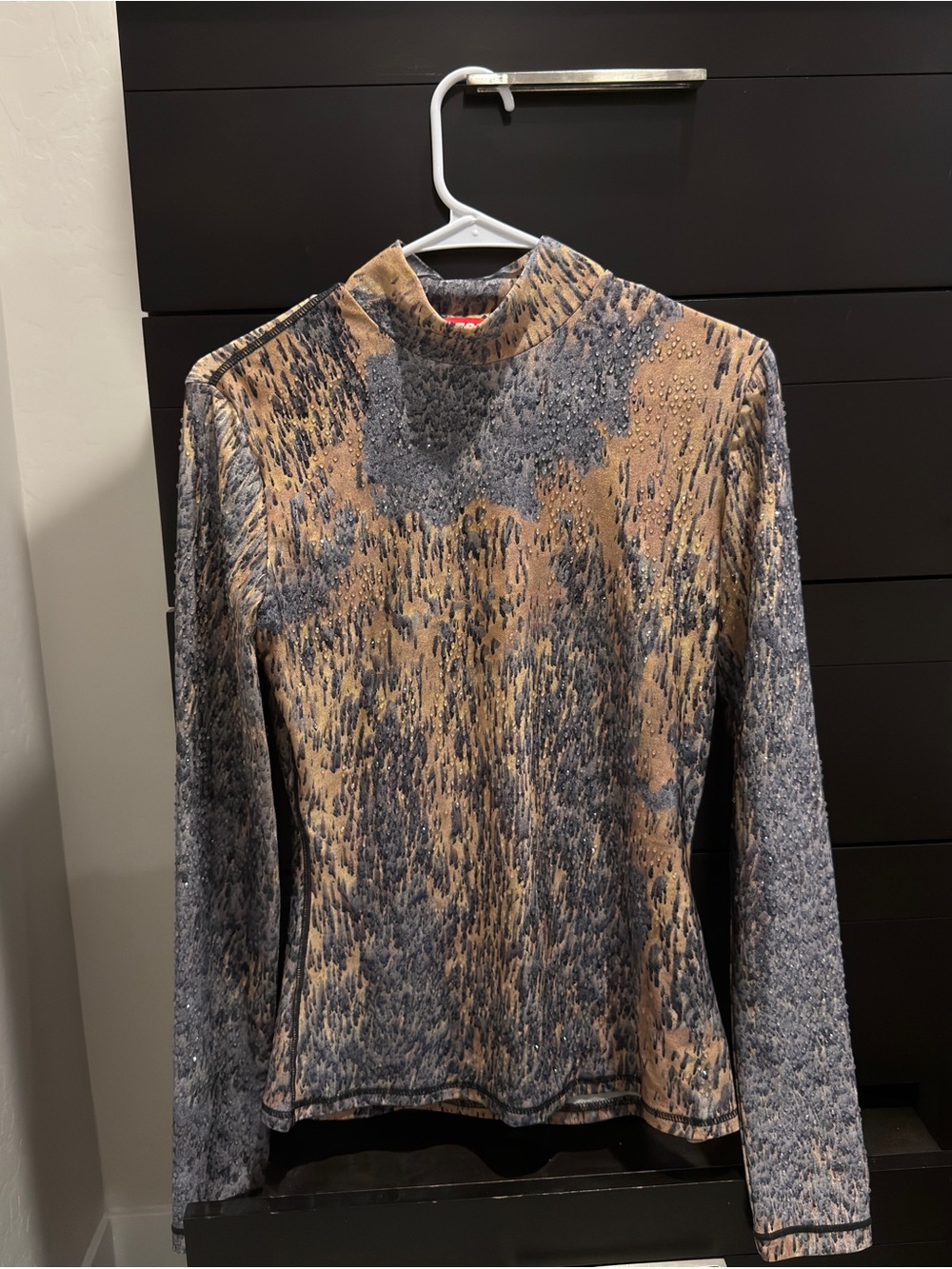 Diesel D-Eleo Top(originally the D-Eleo mini dress) With Crystal Embellishments